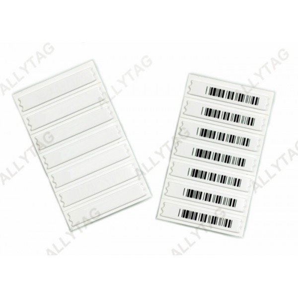Supermarket Anti Theft Labels Thickness Maximum 2.0mm With Barcode White