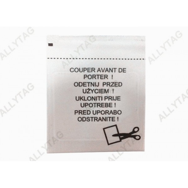 Sew In EAS Security Labels 60x47mm Tag Dimension For Source Tagging Solution