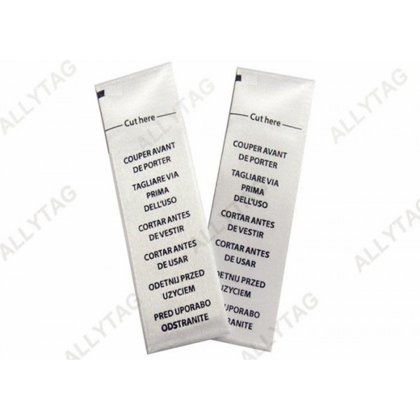 Anti Theft EAS Security Labels Pocket Tag White Fabric Color One Time Use